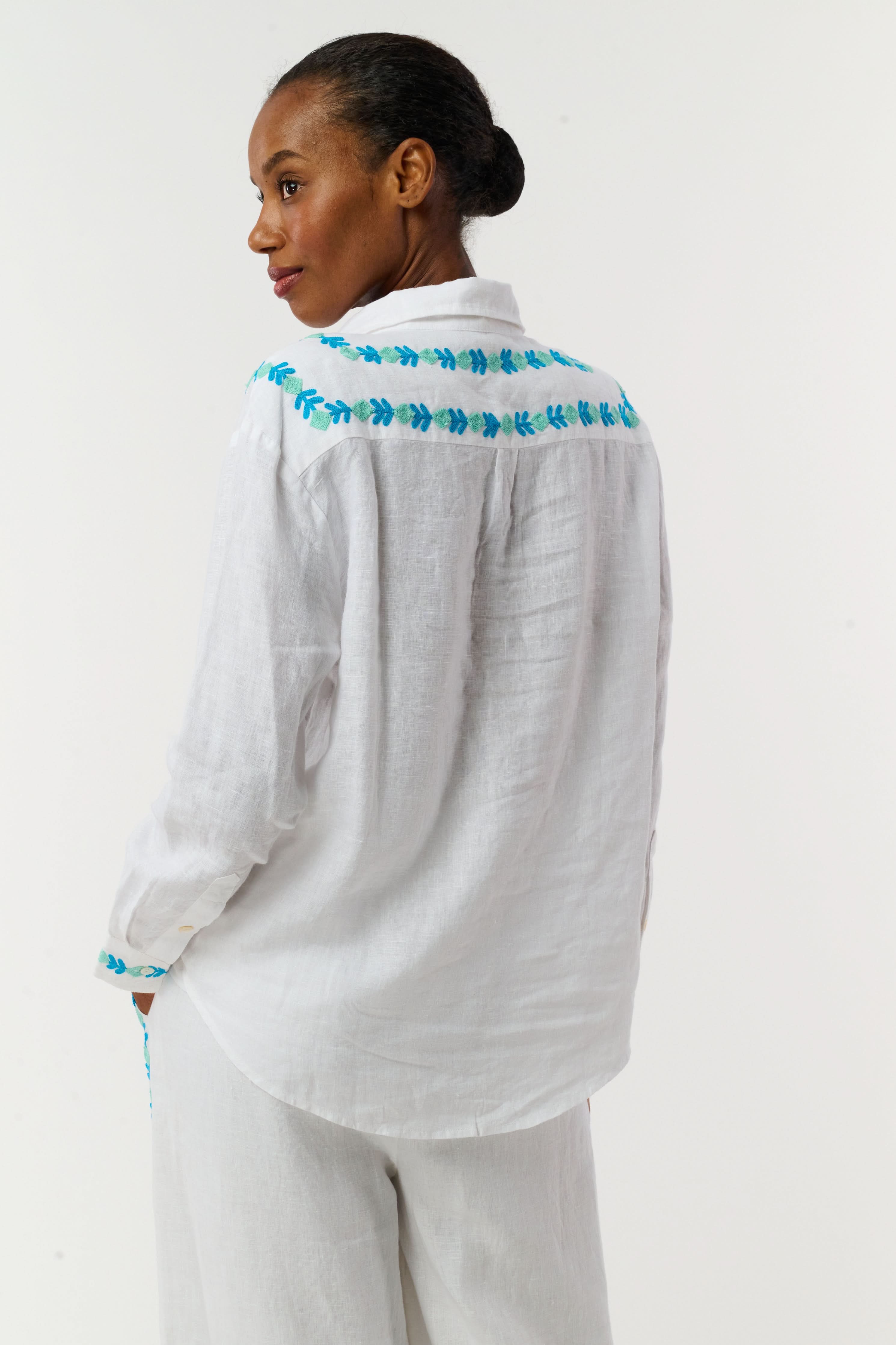 Avallon Embroidery Boyfriend Shirt - Image 6
