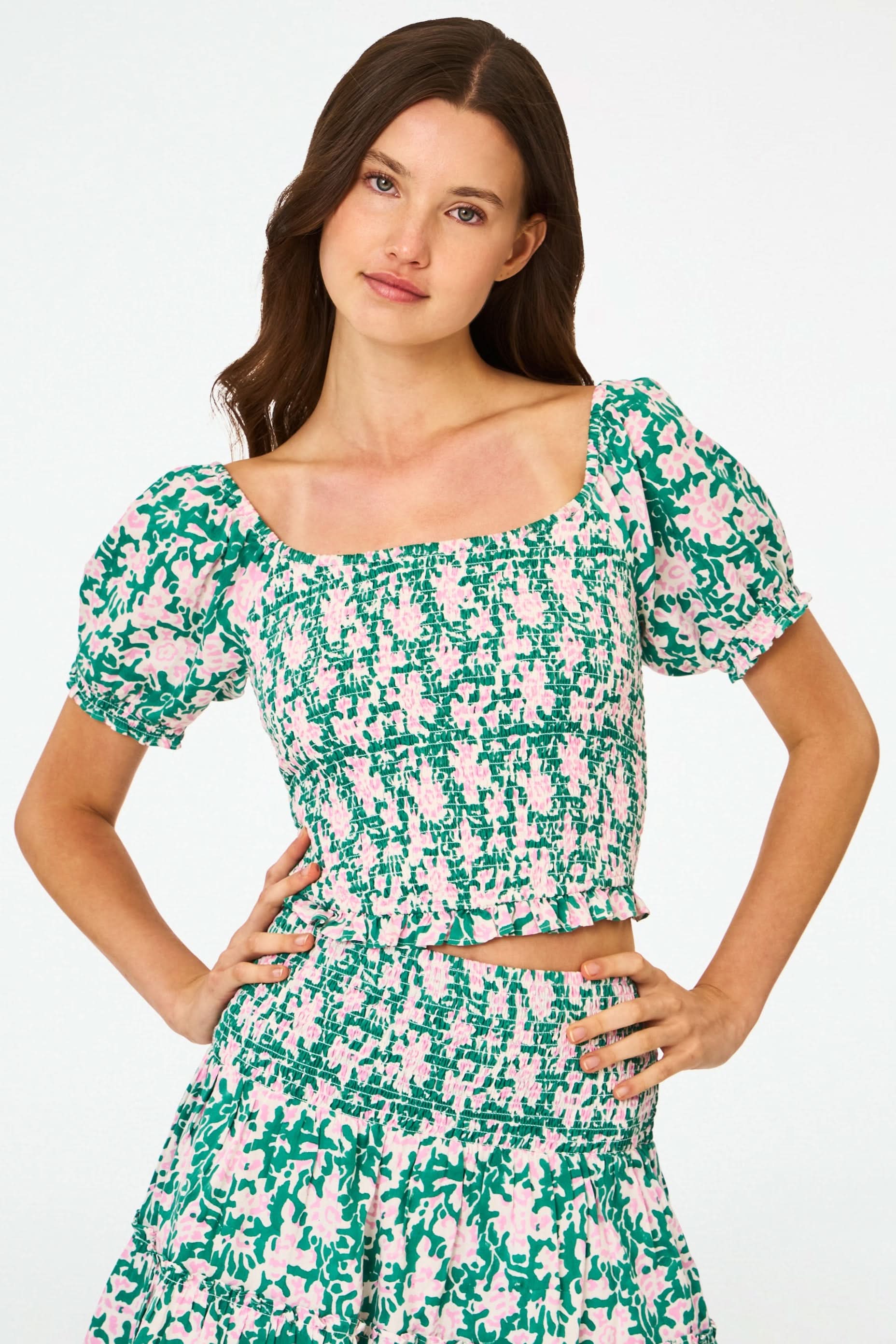 Endah Floral Marie Top