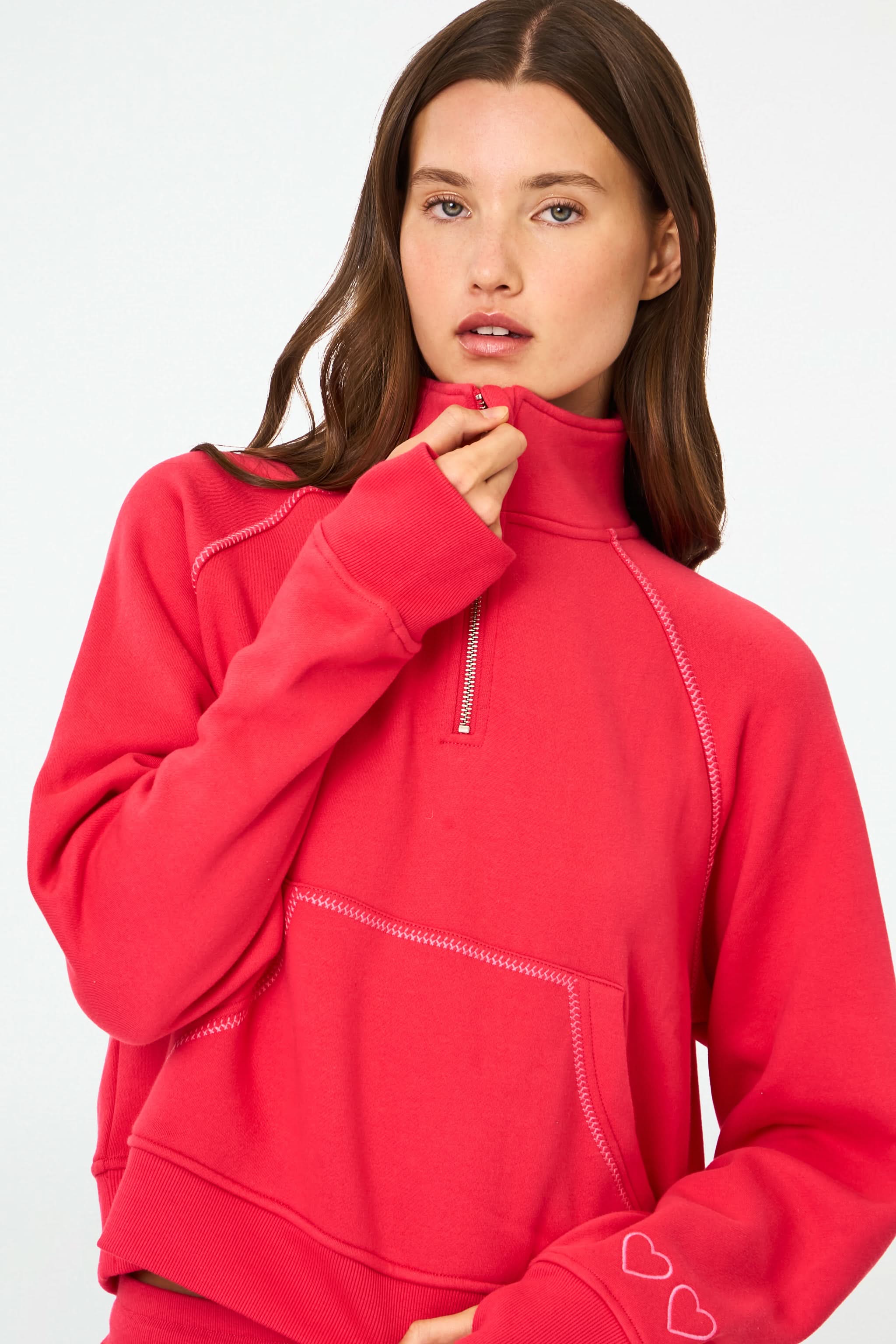 Hearts Embroidered Hudson Sweatshirt - Image 2
