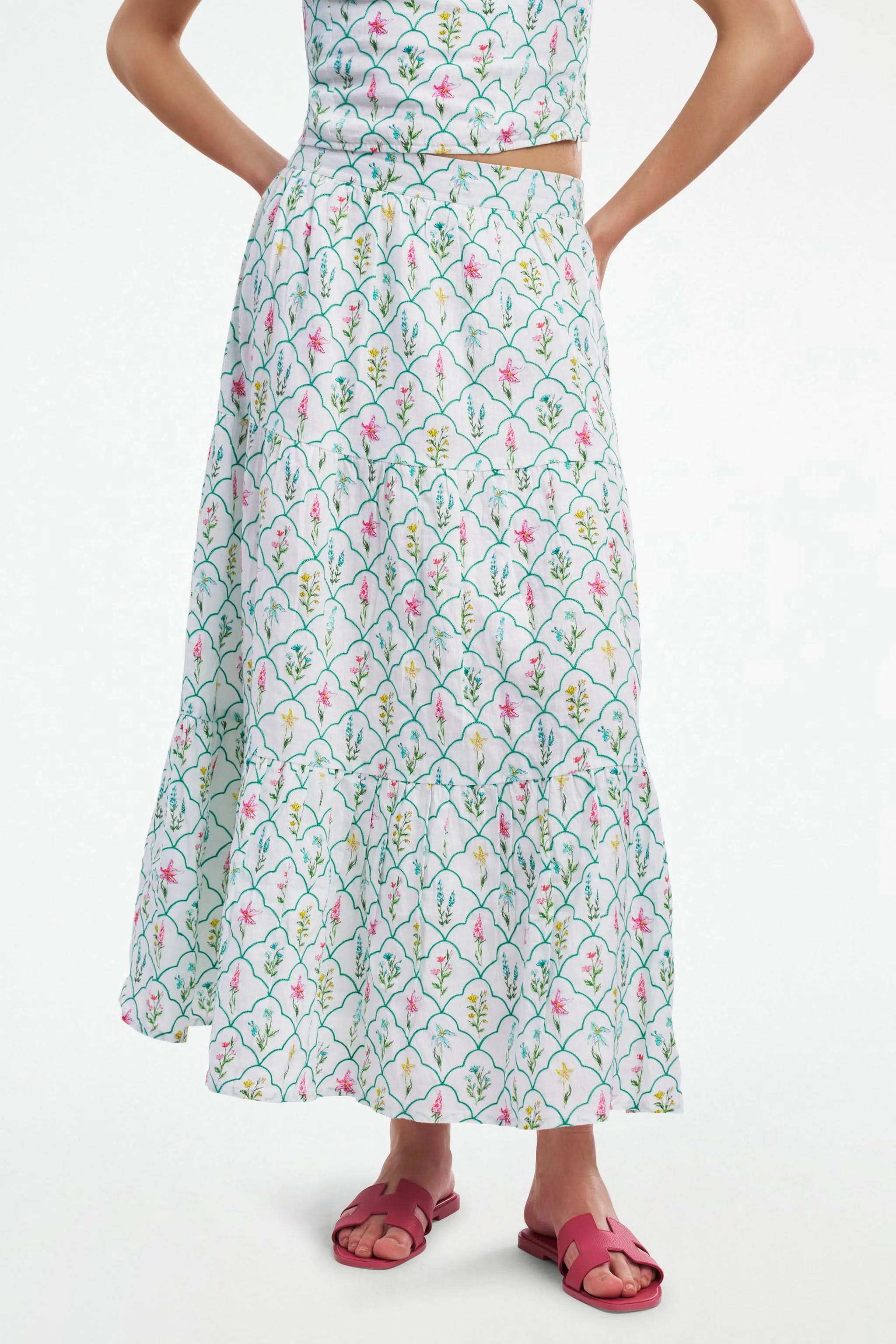 Jemina Wildflower Embroidery Carlisa Skirt