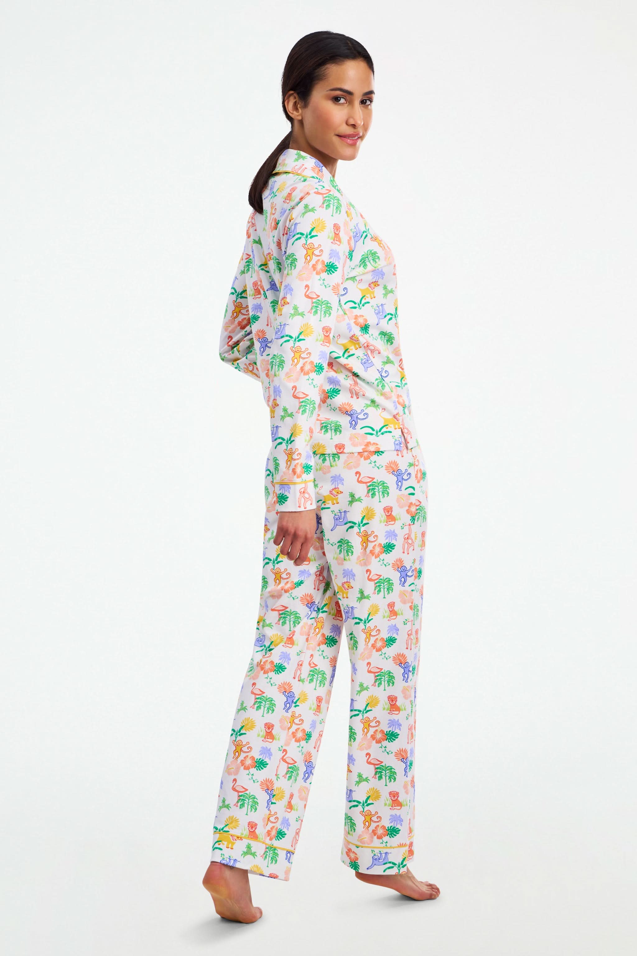 Jungle Party Long Sleeve Polo Pajamas - Image 4