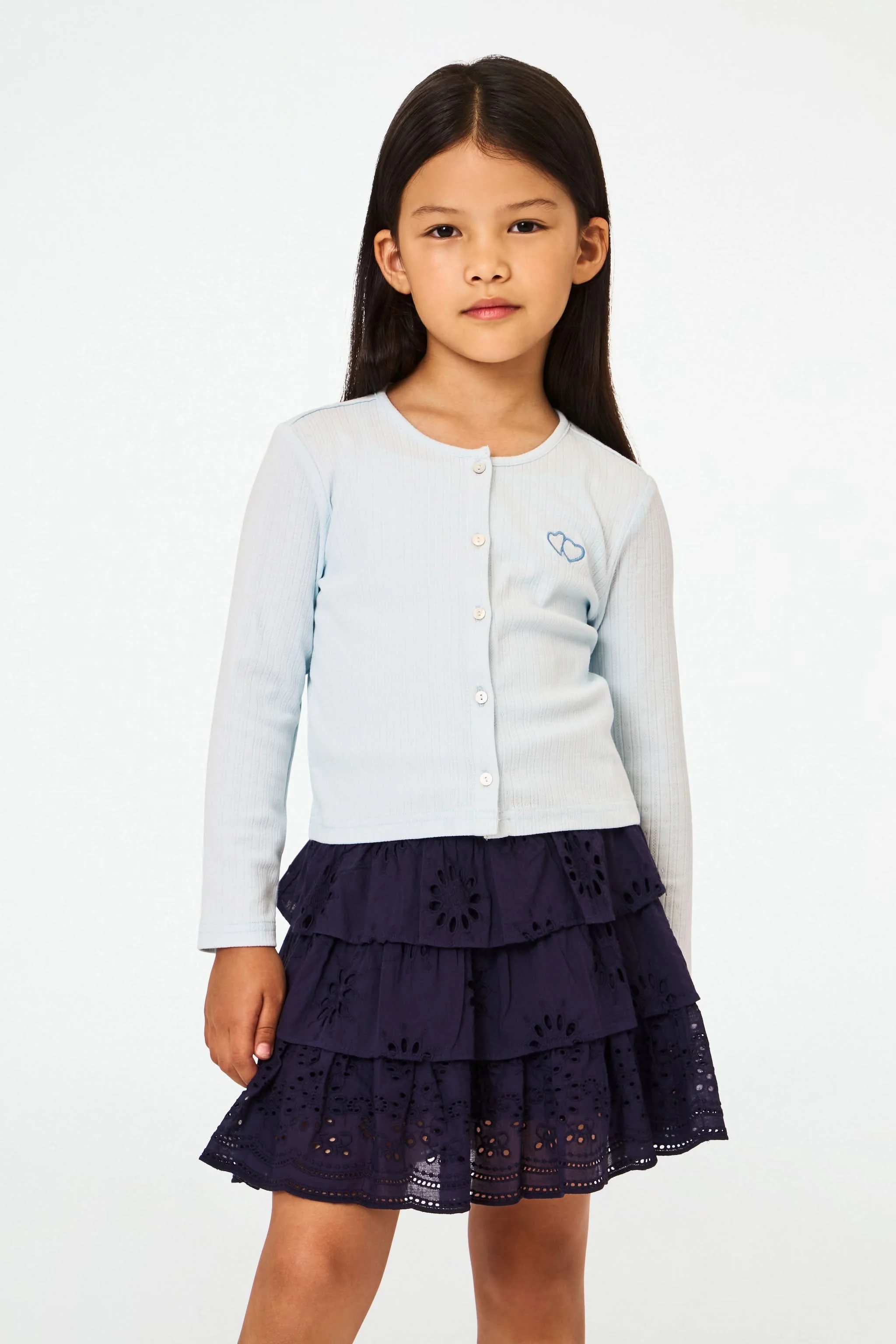 Kids Hearts Pointelle Heidi Cardigan