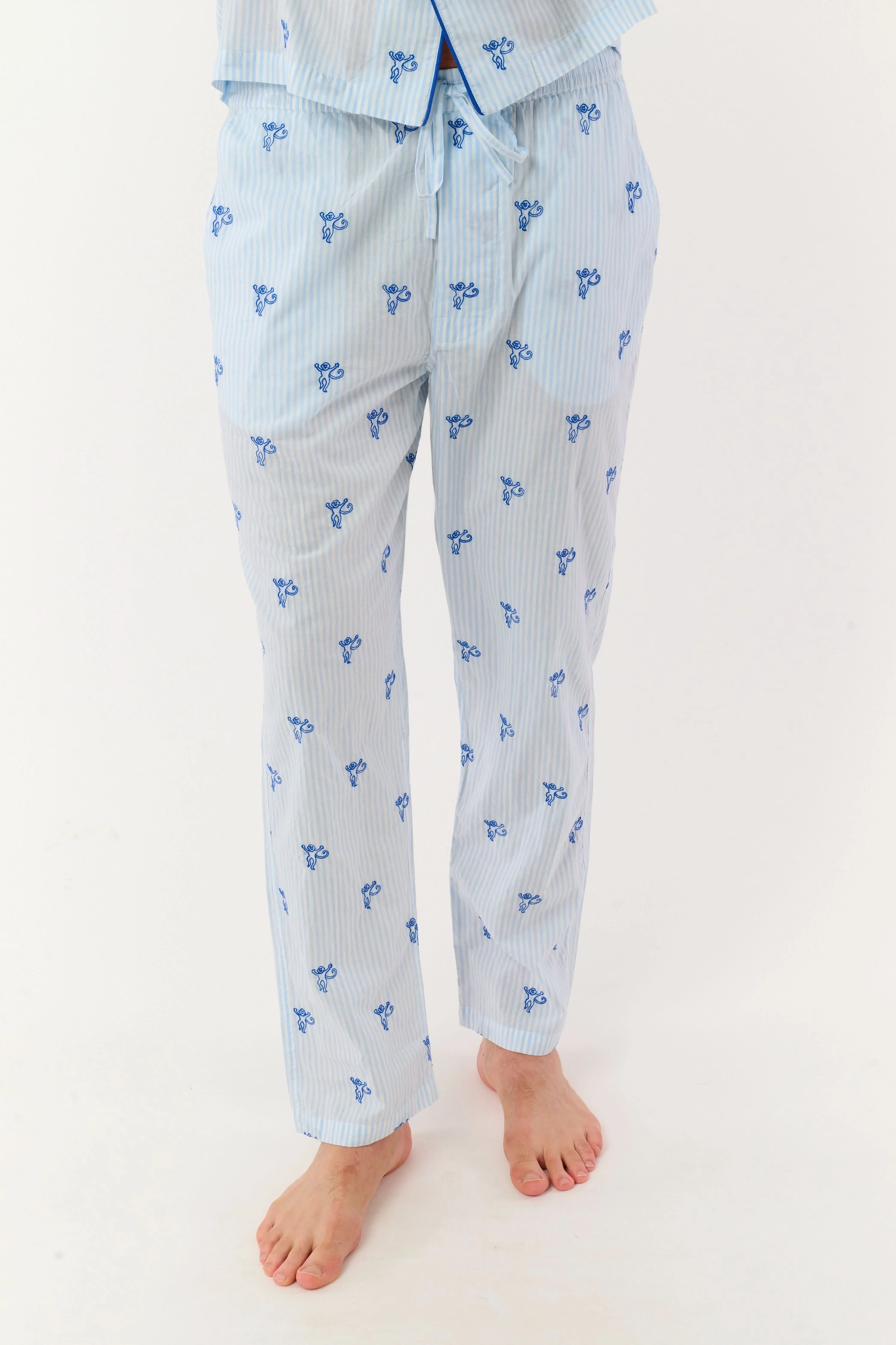 Mens Mini Monkey Stripe Loungewear - Image 3
