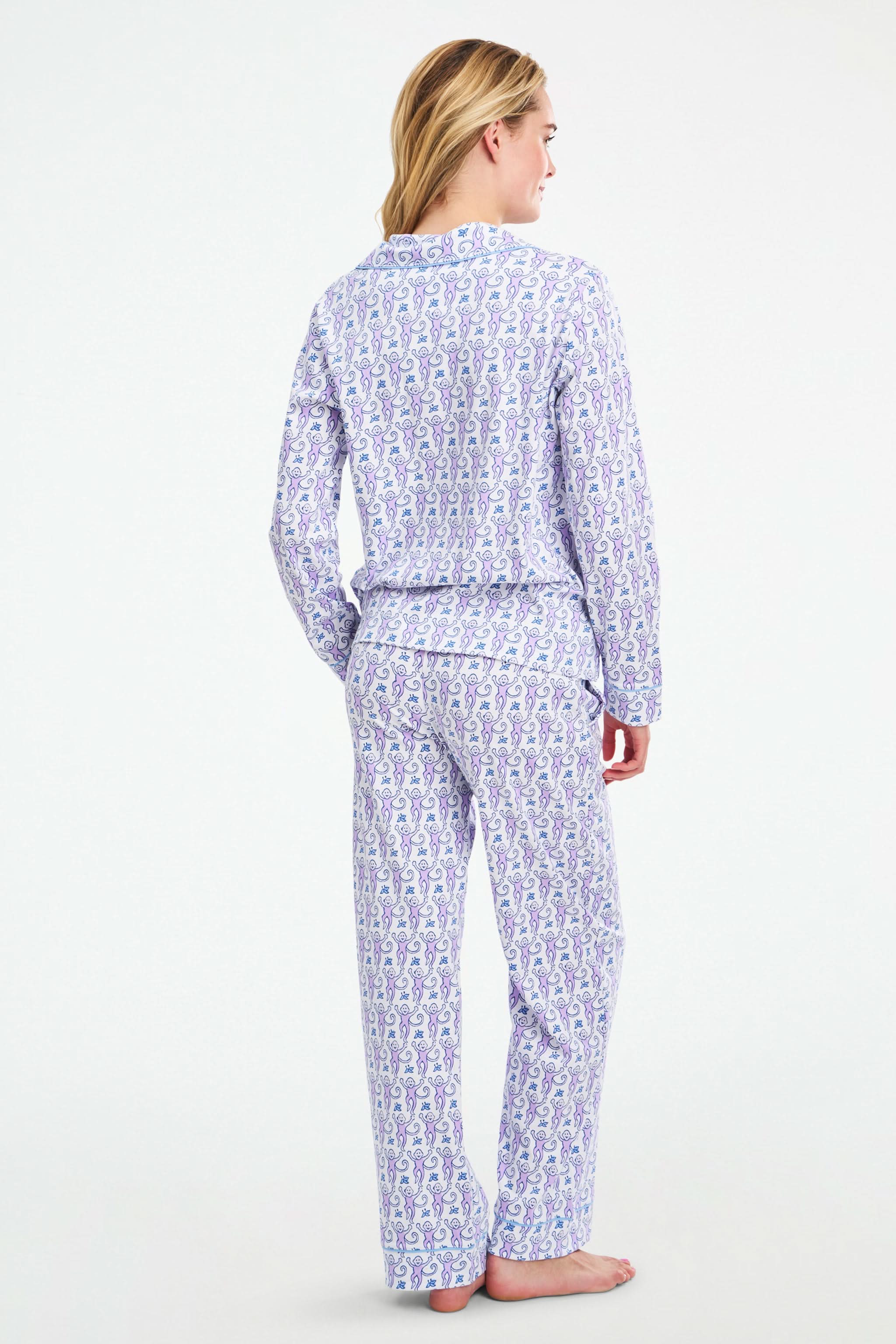 Monkey Long Sleeve Polo Pajamas - Image 5