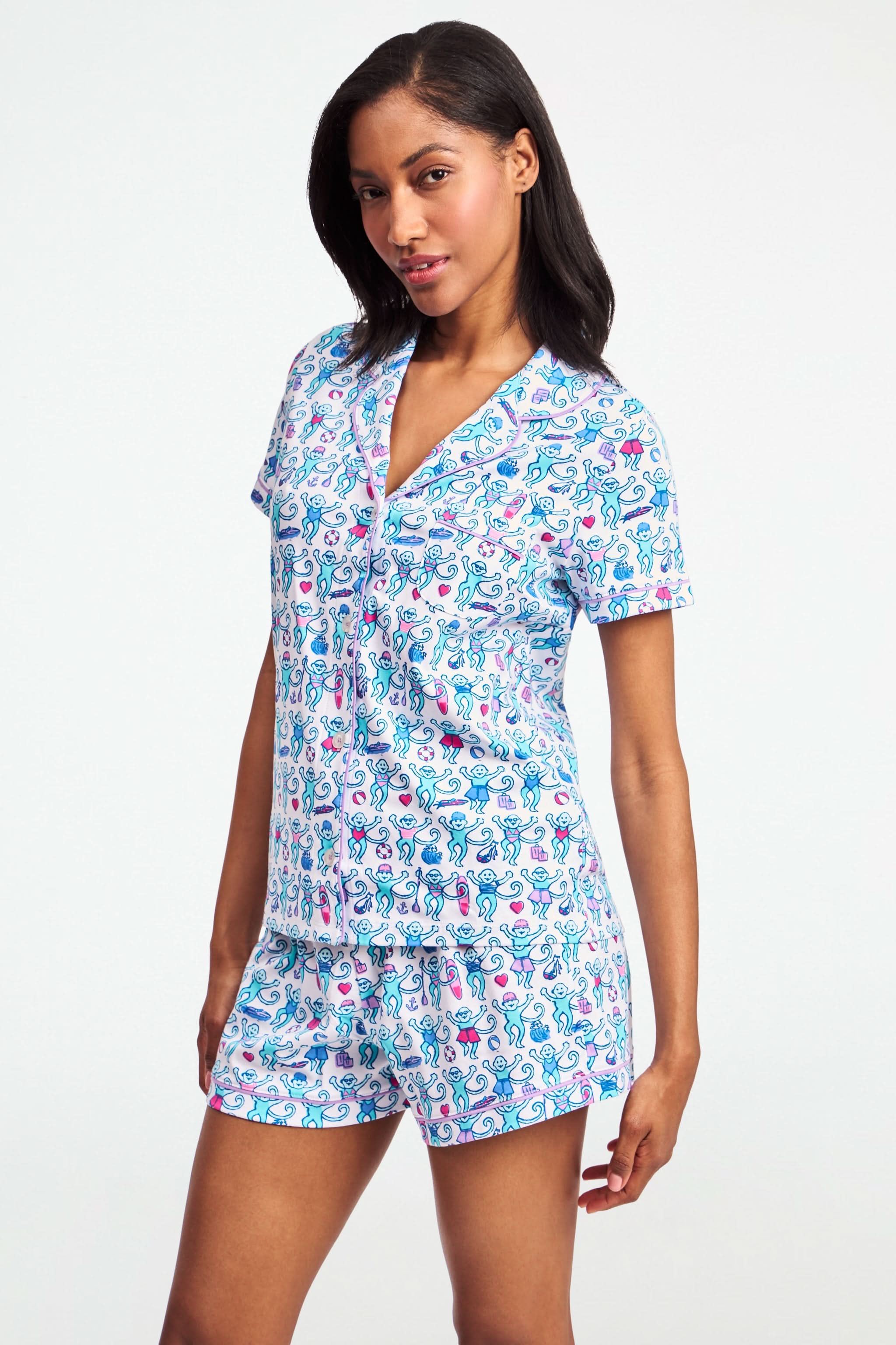 Newport Beach Monkey Polo Pajamas