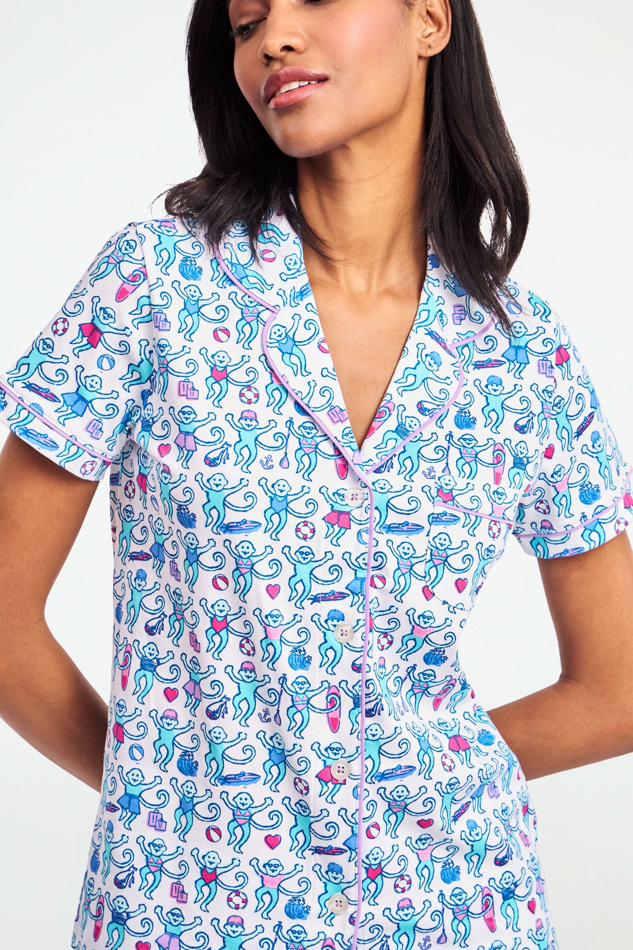 Newport Beach Monkey Polo Pajamas - Image 4