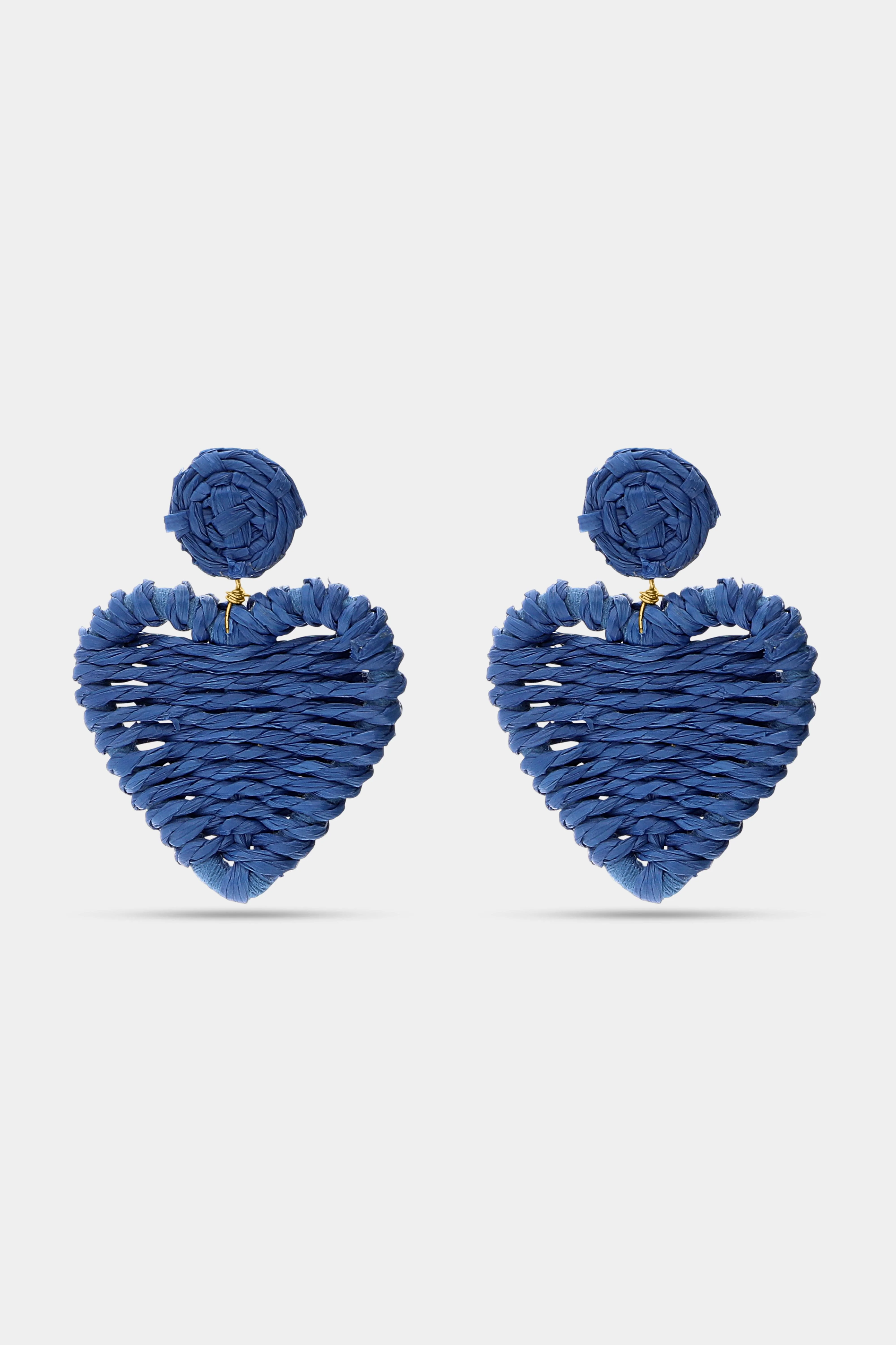Rattan Heart Earring